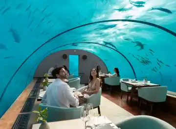 Lunch at Ithaa Undersea Restaurant