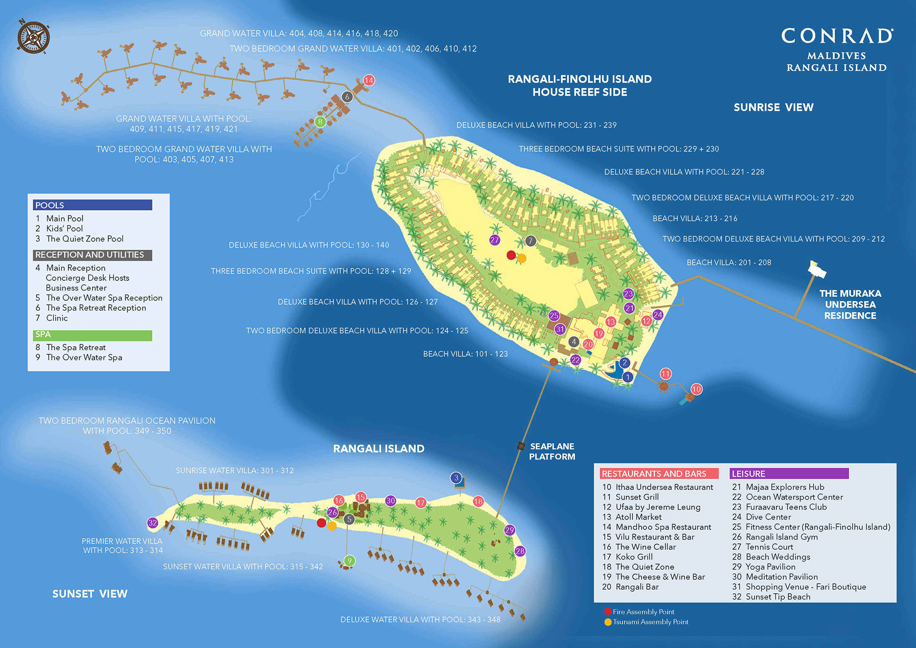 Conrad Maldives Rangali Island - Map