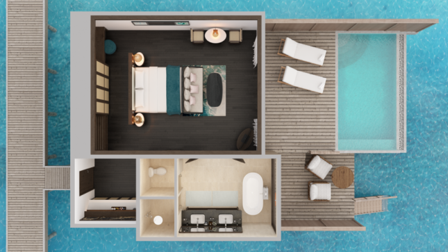 Over Water Pool Villa