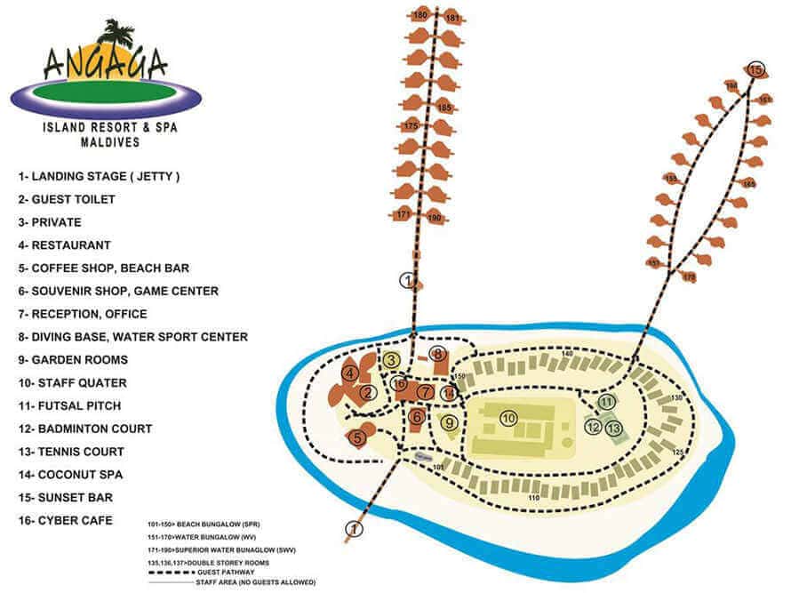 Angaga Island Resort Map