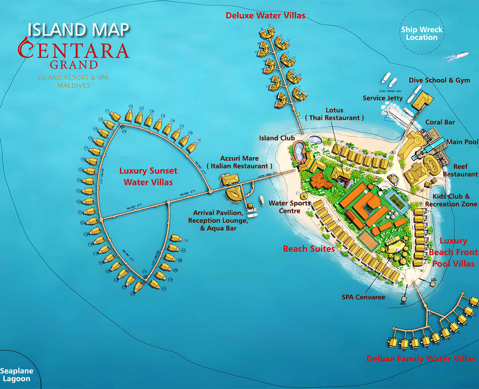 Machchafushi Island Resort & Spa Maldives - Map