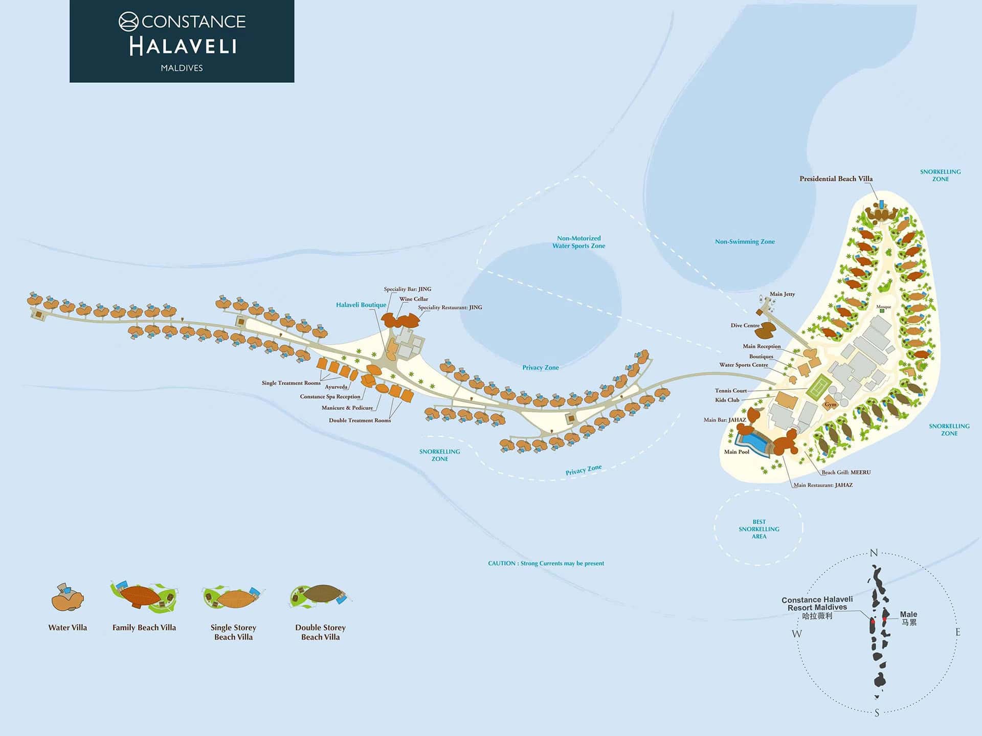 Constance Halaveli Resort - Map