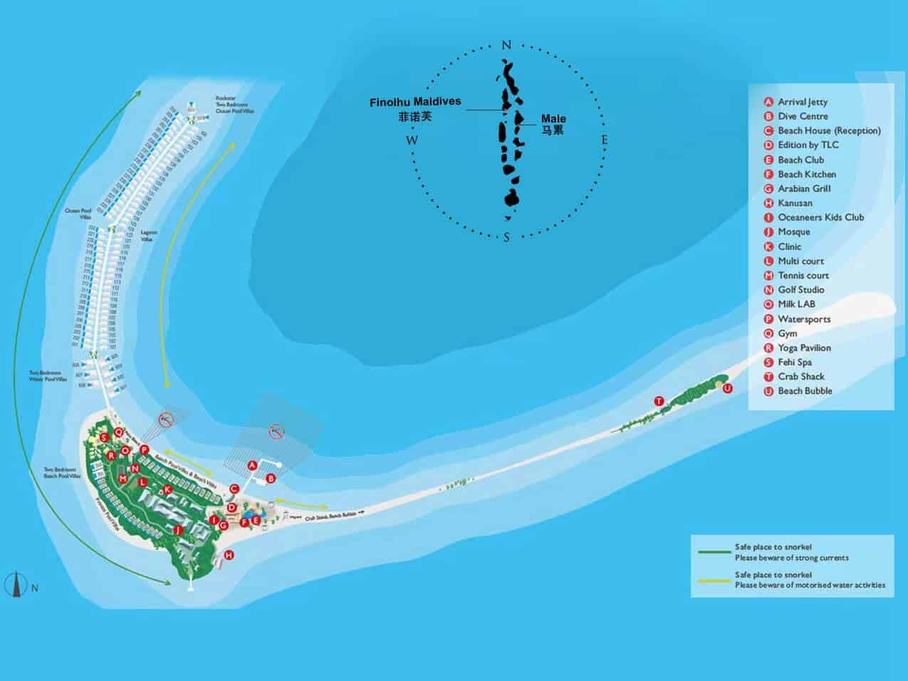 Finolhu Maldives - Map