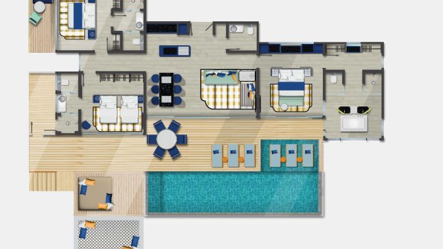 Three Bedroom sunset over Water Pool Residence