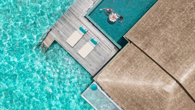 Sunset Over Water Pool Villa