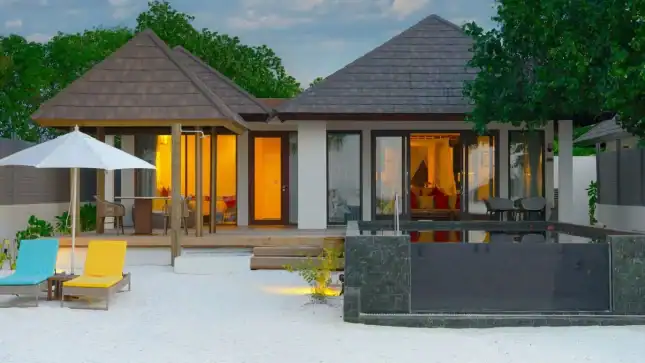 Two Bedroom Sunset Family Beach Villa with Pool