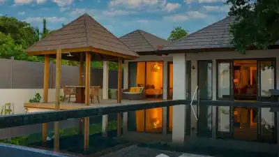 Two Bedroom Sunset Family Beach Villa with Pool