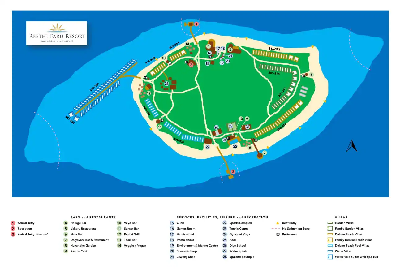 Reethi Faru Resort - Map