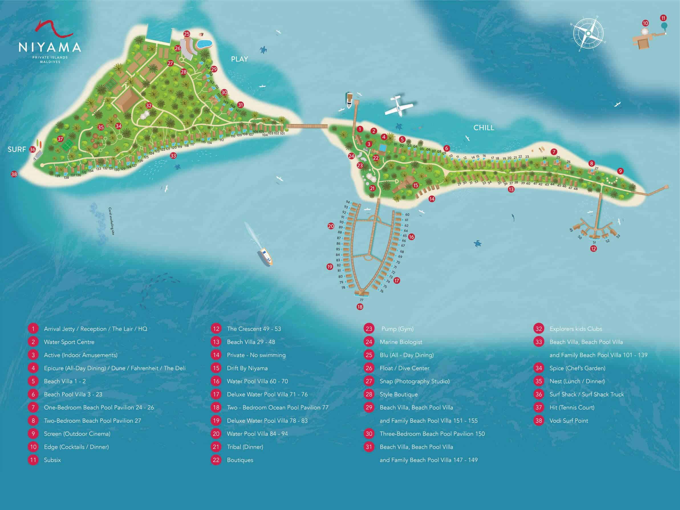 Niyama Private Islands Maldives - Map