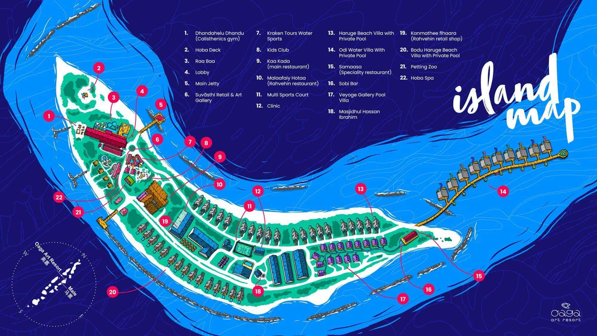 Oaga Art Resort - Map