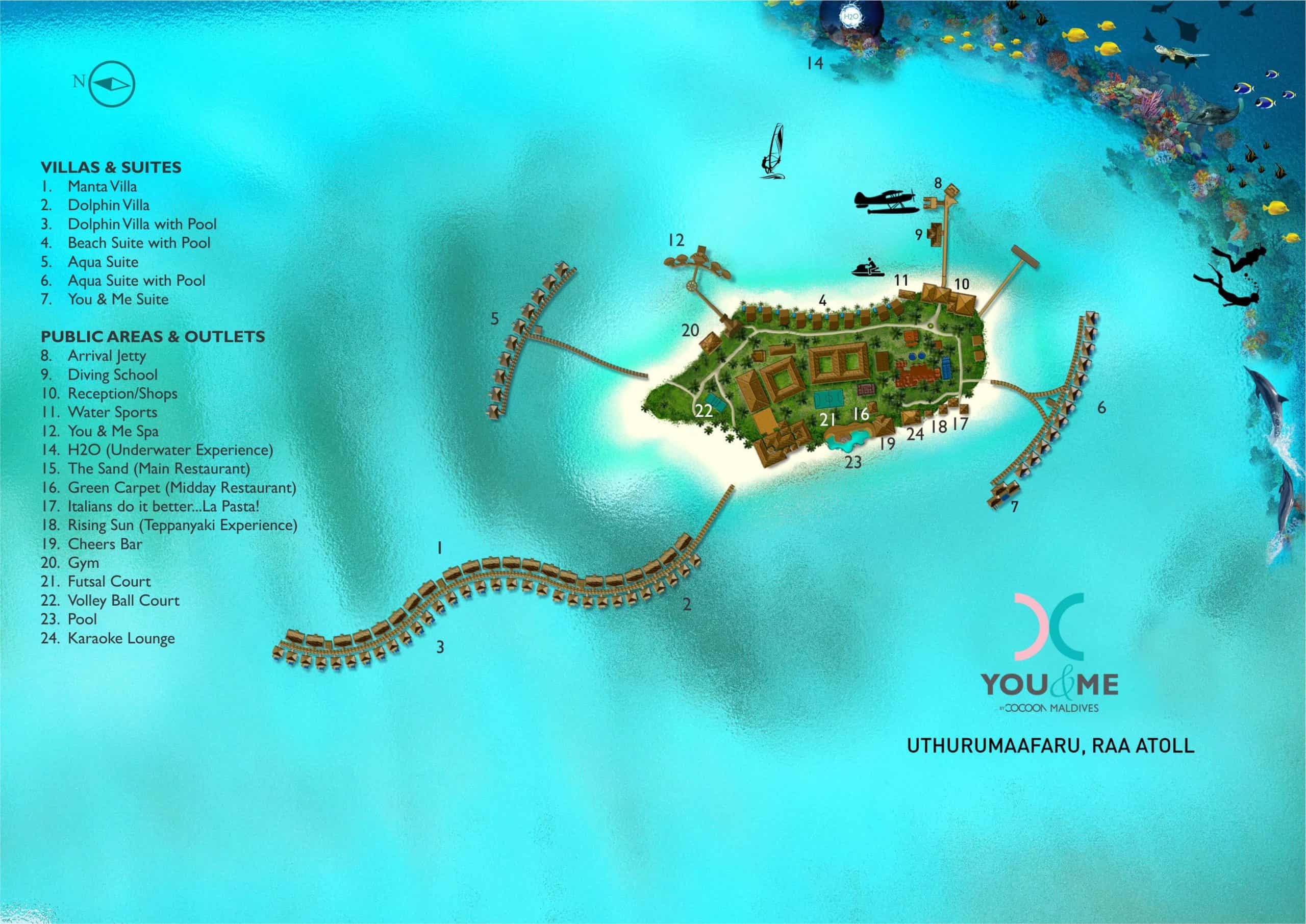 You & Me Maldives - Map
